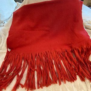 Nordstrom's Large Red Wool Scarf/Wrap